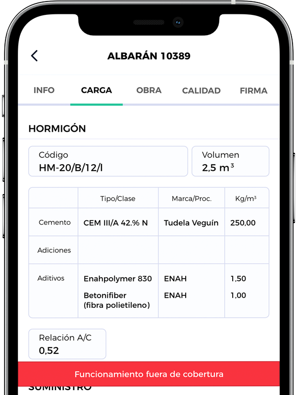 Parte de trabajo en CodE Albaranes
