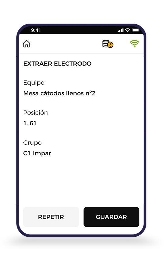 Pantalla 9 de la aplicación de trazabilidad RFID de Iturcemi