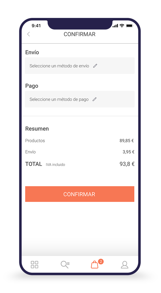 Pantalla 5 del diseño de aplicación móvil Tuitu
