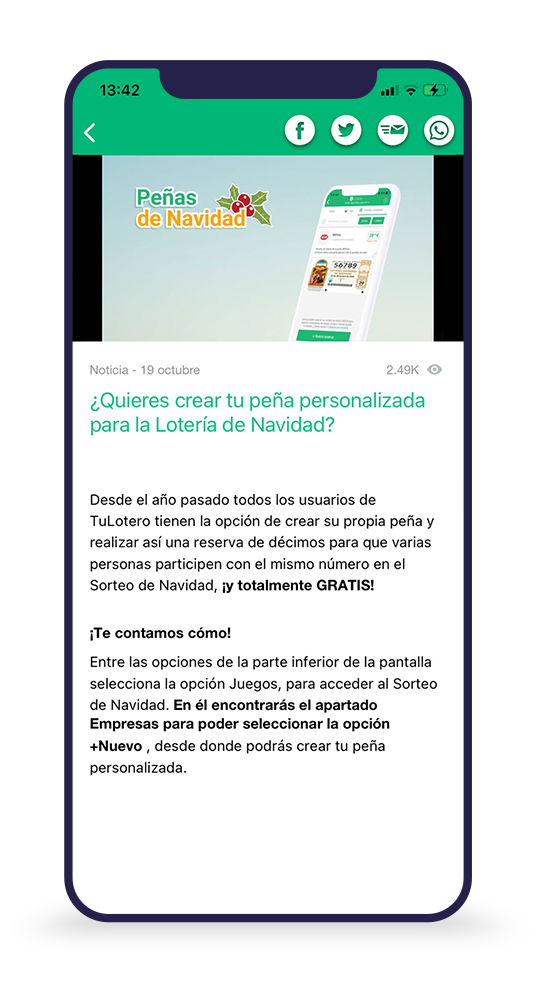 Contenido y comunicación en TuLotero